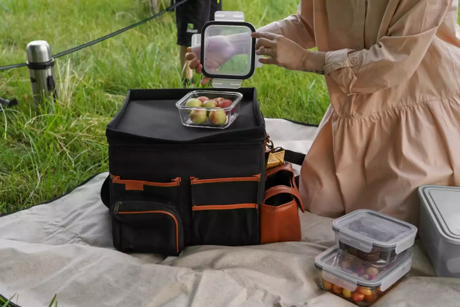 picnic set with blanket
